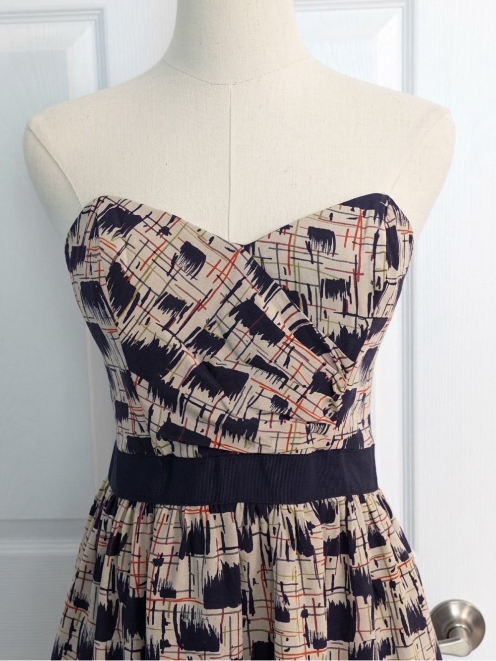 NWT Anthropology Burlapp 100% silk halter strapless dress wedding event - Picture 3 of 13
